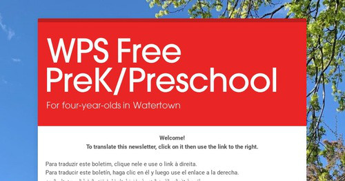 WPS Free PreK/Preschool