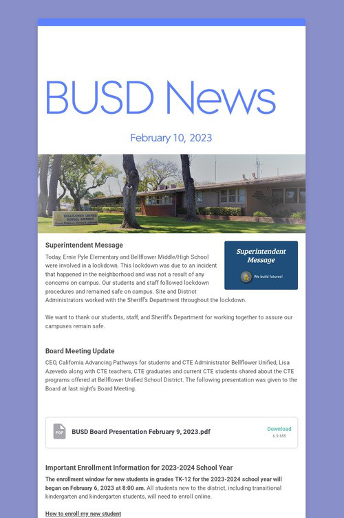 BUSD News