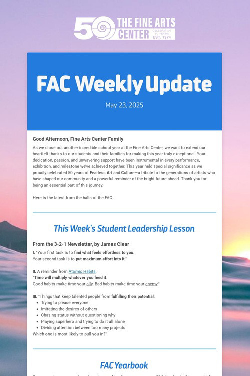 FAC Weekly Update