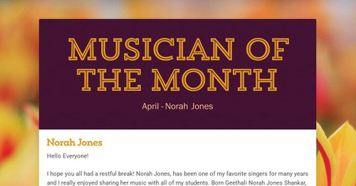 Musician of the Month