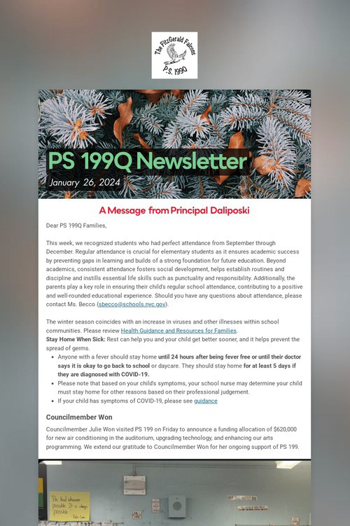 PS 199Q Newsletter