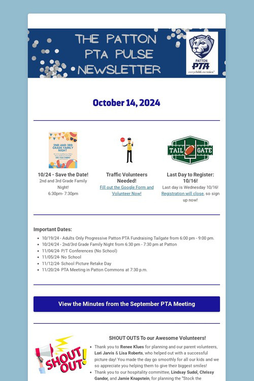 Patton PTA Pulse Newsletter