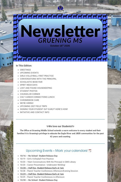Gruening News: 26/27