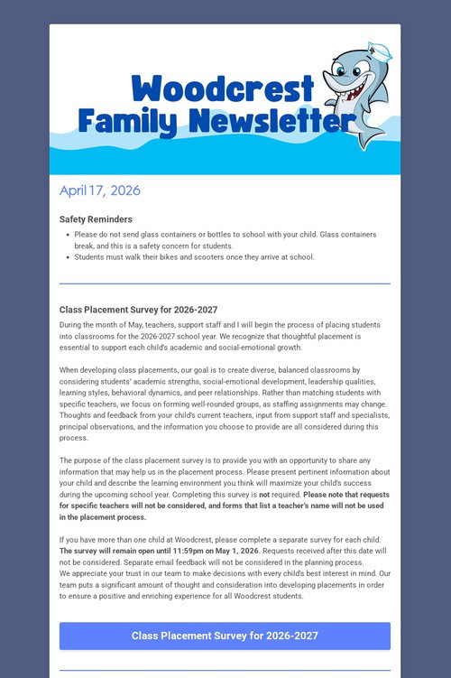 Family Newsletter