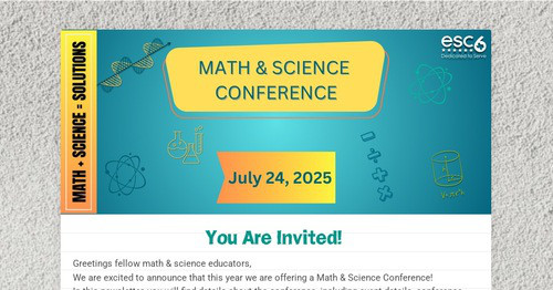 Region 6 Math & Science Conference