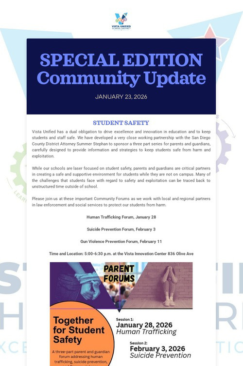 SPECIAL EDITION Community Update