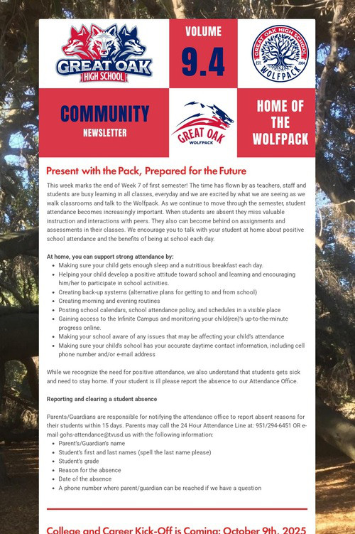 Great Oak - Newsletter Volume 9.4