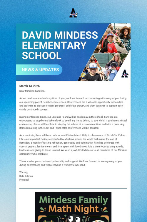 Mindess School Weekly Update