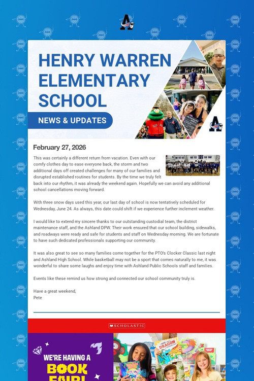 Warren School Weekly Update