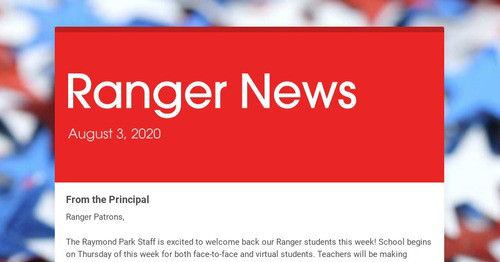 Ranger News | Smore Newsletters