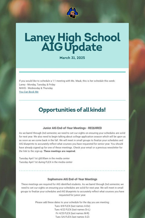 Laney High School AIG Update