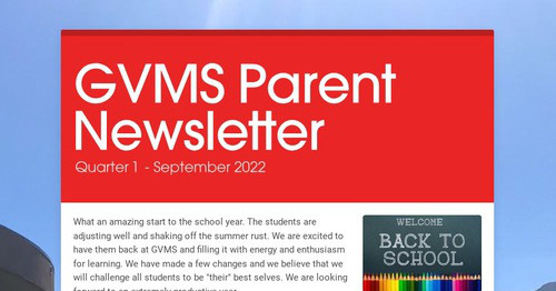 GVMS Parent Newsletter
