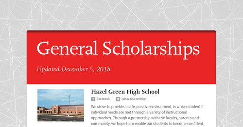 General Scholarships