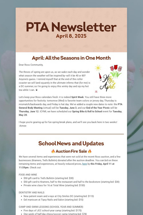 PTA Newsletter
