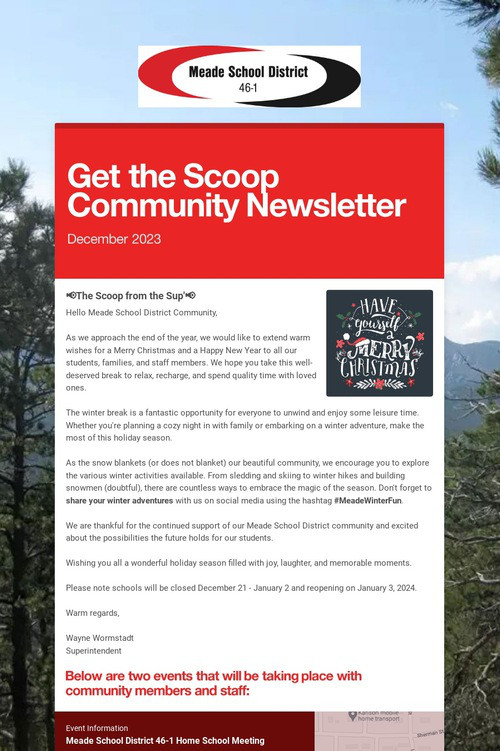 Get the Scoop Community Newsletter
