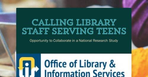 Calling Library Staff Serving Teens