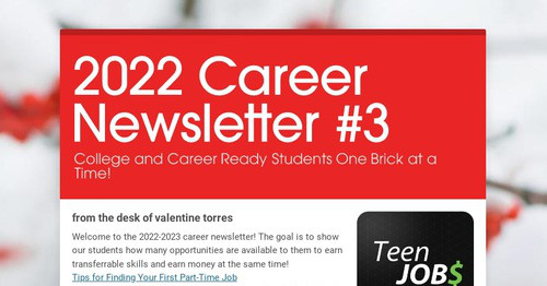 2022 Career Newsletter #3