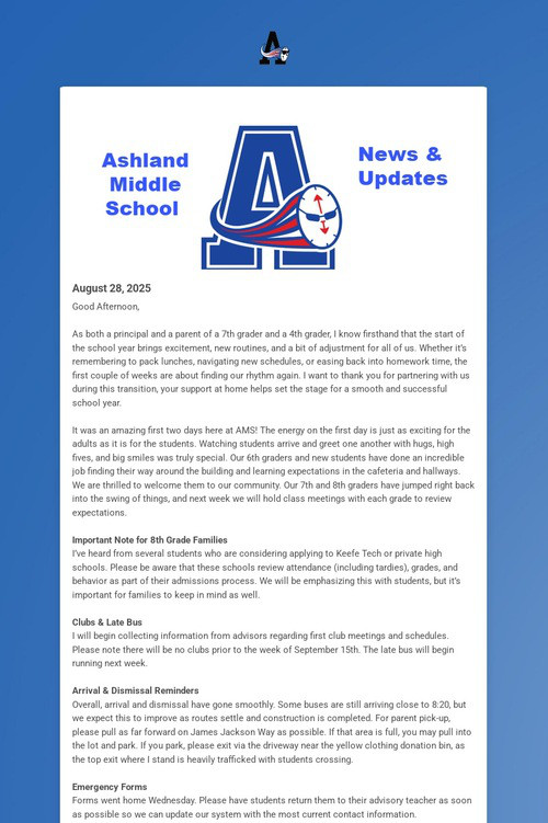 AMS UPDATE