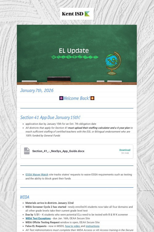 EL Update