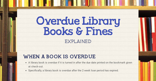 Overdue Library Books & Fines