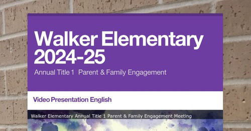 Walker Elementary 2024-25