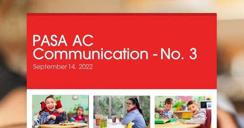 PASA AC Communication - No. 3
