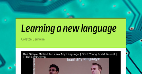 Learning a new language