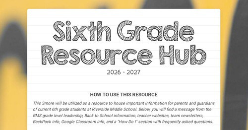 Sixth Grade Resource Hub