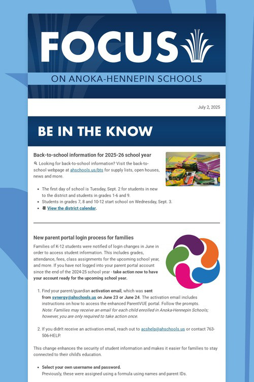 FOCUS on Anoka-Hennepin - July 2025
