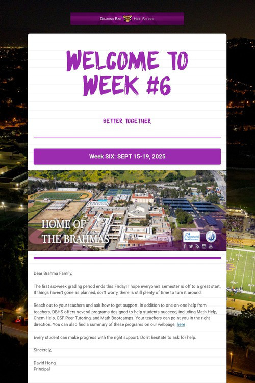Welcome To Week #6