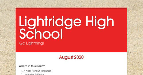 Lightridge High School | Smore Newsletters for Business
