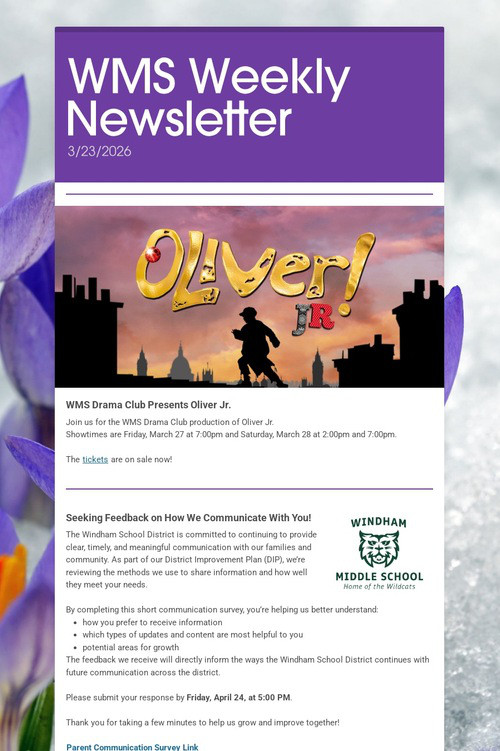 WMS Weekly Newsletter