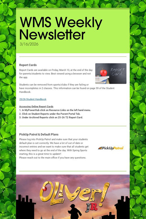 WMS Weekly Newsletter