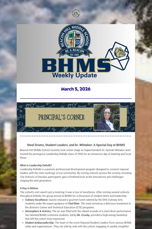BHMS Weekly Update