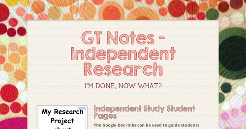 GT Notes -  Independent Research