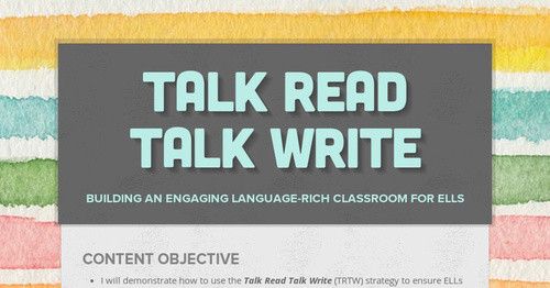 Talk Read Talk Write