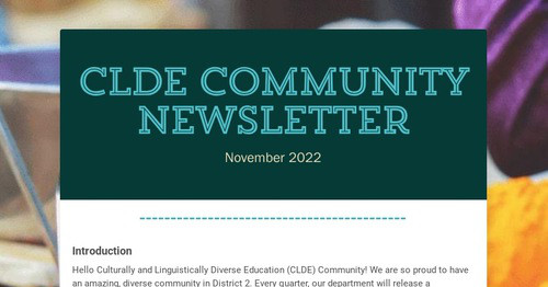 CLDE Community Newsletter