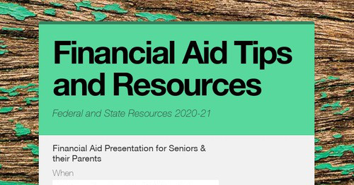 Financial Aid Tips and Resources