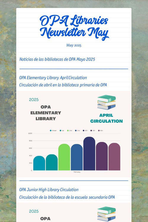 OPA Libraries Newsletter May