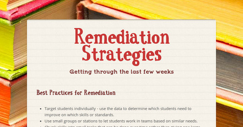 Remediation Strategies