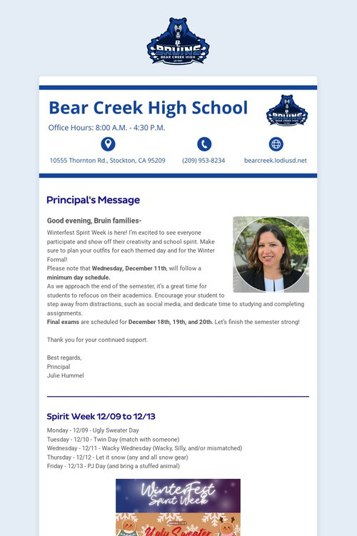 12/08/2024 BCHS Weekly Newsletter