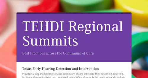 TEHDI Regional Summits