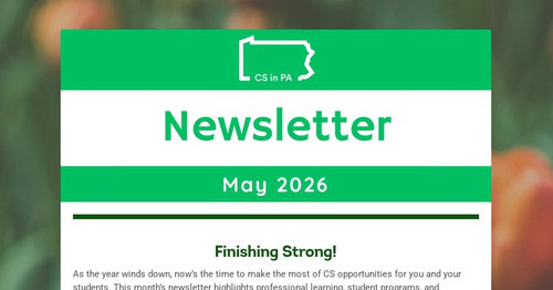 May 2026 Newsletter