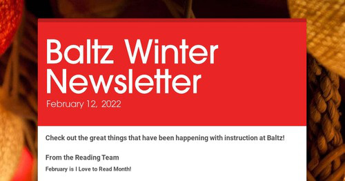 Baltz Winter Newsletter