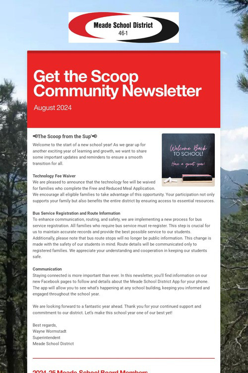 Get the Scoop Community Newsletter