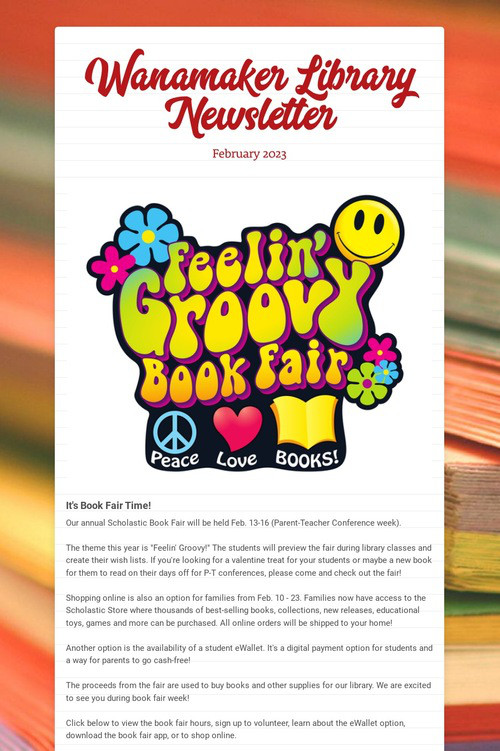 Wanamaker Library Newsletter