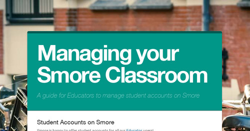 Managing your Smore Classroom
