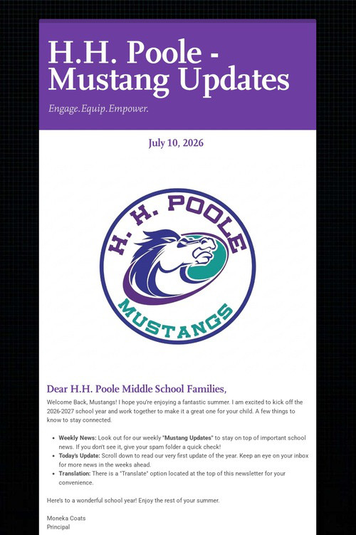 H.H. Poole - Mustang Updates