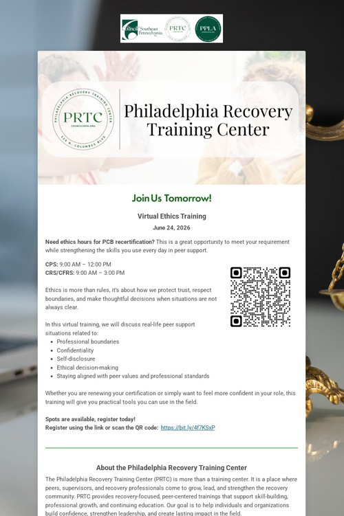 Register for Ethics Training: 6/22