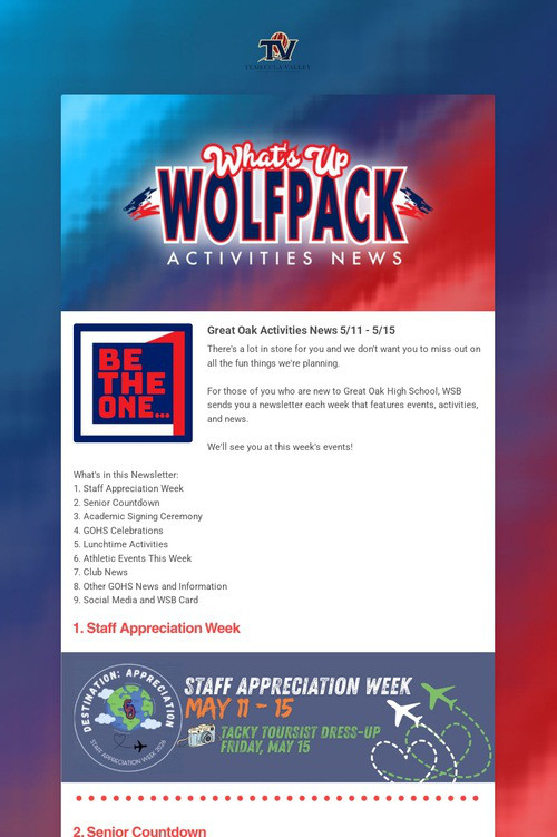 What's Up Wolfpack 5/11 - 5/15